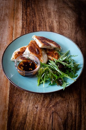 Chinesische Lauchzwiebel Pancakes