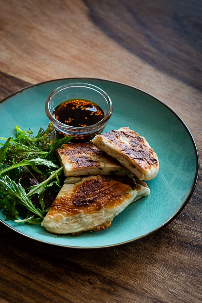 Chinesische Lauchzwiebel Pancakes